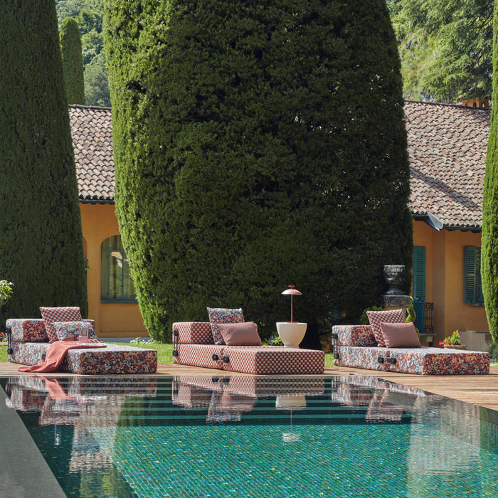 Kartell Trix Ligbed - Floral Rood