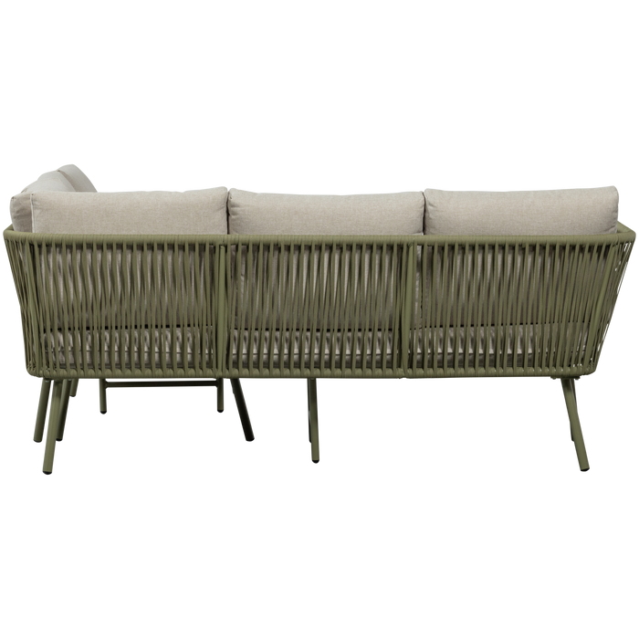 WOOOD Claunk Loungeset - Metaal - Groen|Zand - 69x180x180