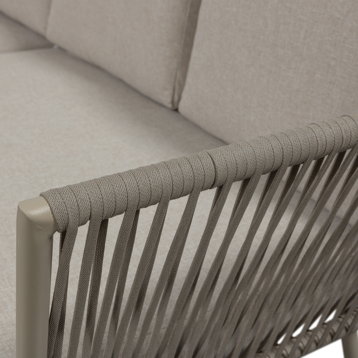 WOOOD Claunk Loungeset - Metaal - Zand|Taupe - 69x180x180