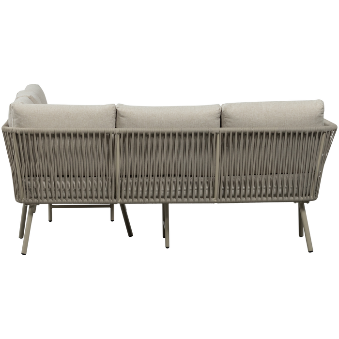 WOOOD Claunk Loungeset - Metaal - Zand|Taupe - 69x180x180