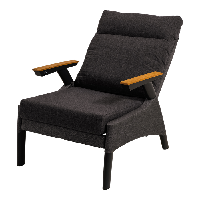 Lesli Living Loungestoel Florence Tessile - zwart