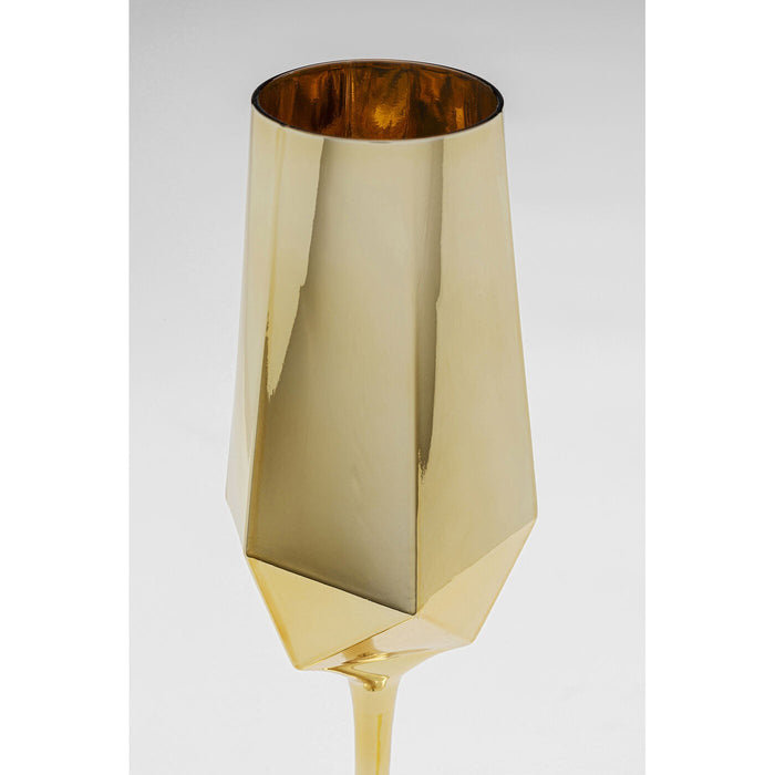 Kare Design Diamond champagneglazen goud 4st