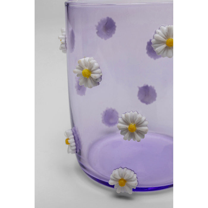 Kare Design Party Waterglazen bloemen paars 4st