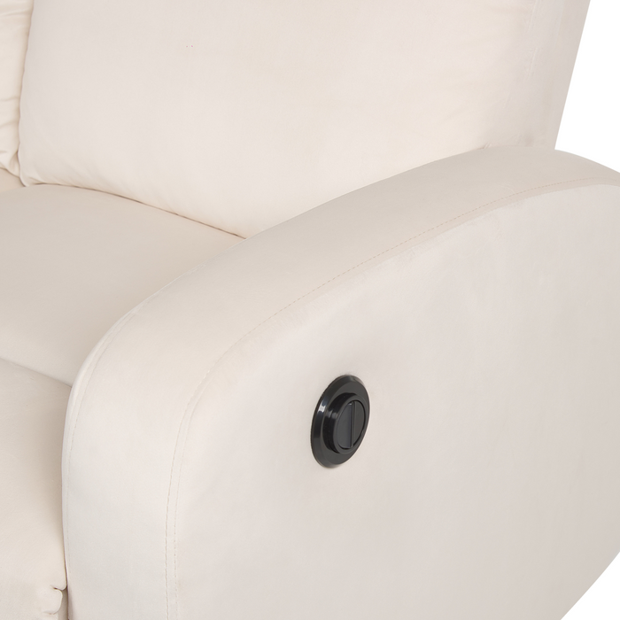 Beliani - VERDAL - Tweezitsbank elektrisch - Off-white - Fluweel