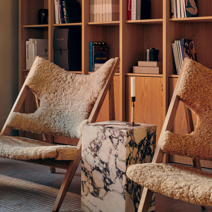 Audo Copenhagen Plinth Tall bijzettafel 30x30 Grey Galaxy