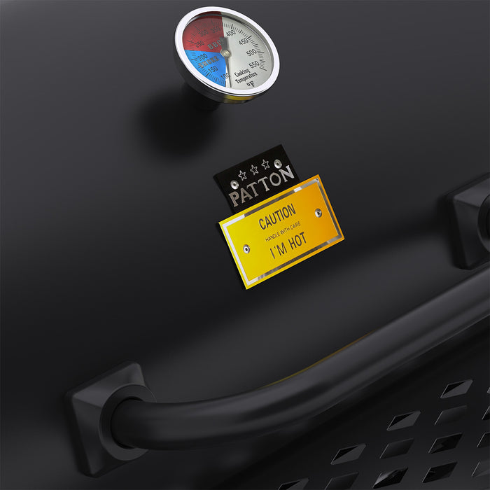 Patton Smoker Houtskoolbarbecue Oklahoma - Zwart