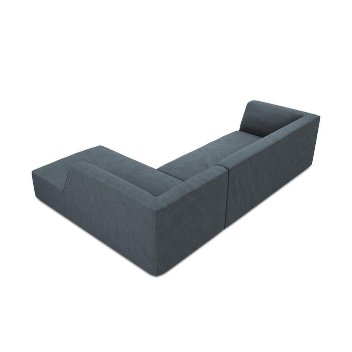 Windsor & Co Sao Hoekbank met Chaise Longue Rechts - 4-zits - Ribstof - Blauw