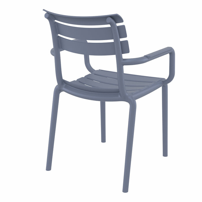 Paris tuinstoel donker grijs - 4 stuks