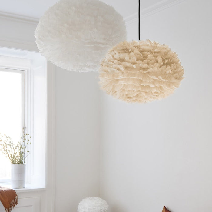 Umage Eos Medium hanglamp white - met koordset zwart - Ø 45 cm