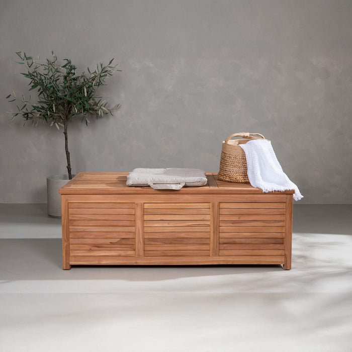 Fjôrd - Kussenbox Naturel 70x130x46cm - Teakhout - Trento