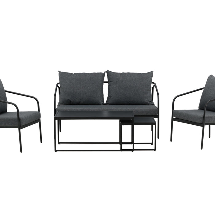 Fjôrd - Tuinset Zwart|Grijs - Staal - Sopot