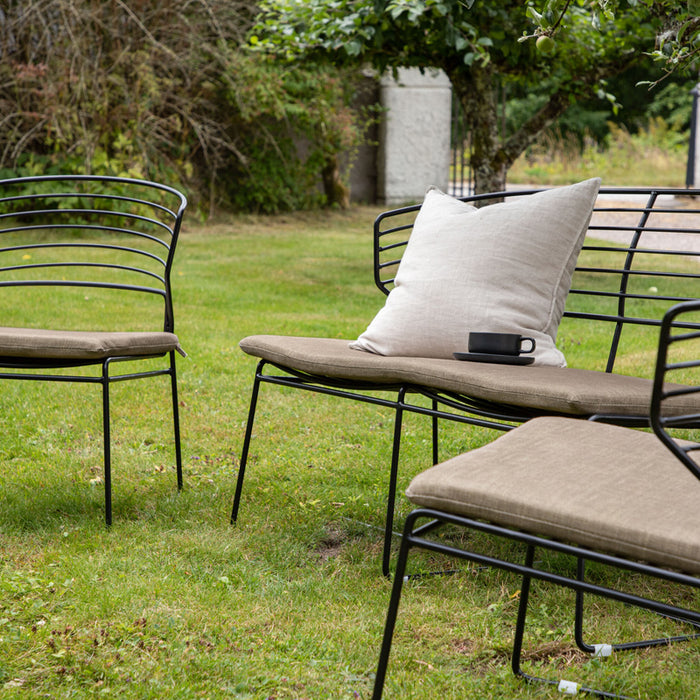 Fjôrd - Tuinset Zwart|Zand - Aluminium - Milano