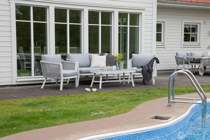Fjôrd - Tuinset Wit Lounge - Aluminium - Virya