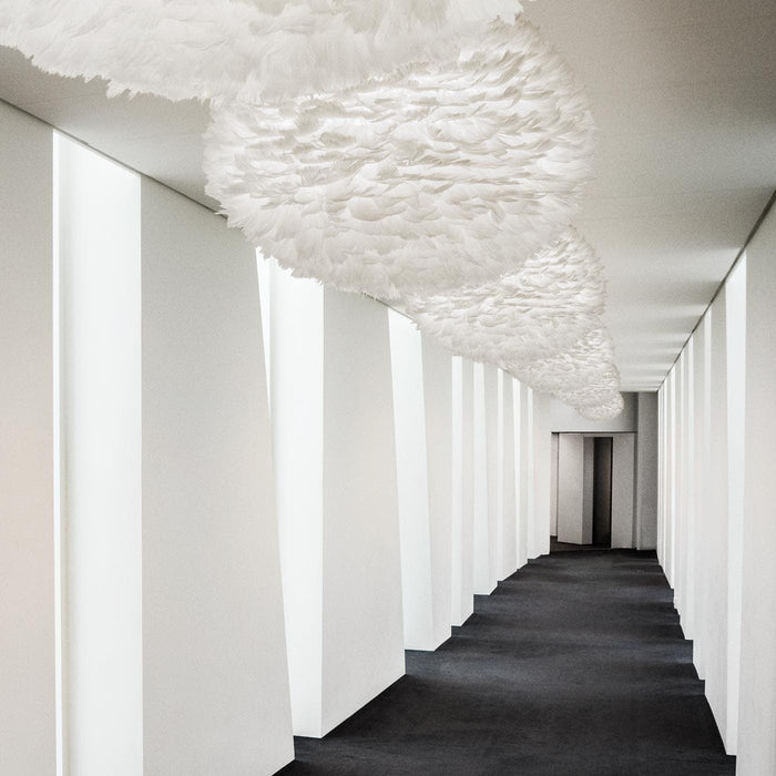 Umage Eos X-large hanglamp white - met koordset zwart - Ø 75 cm