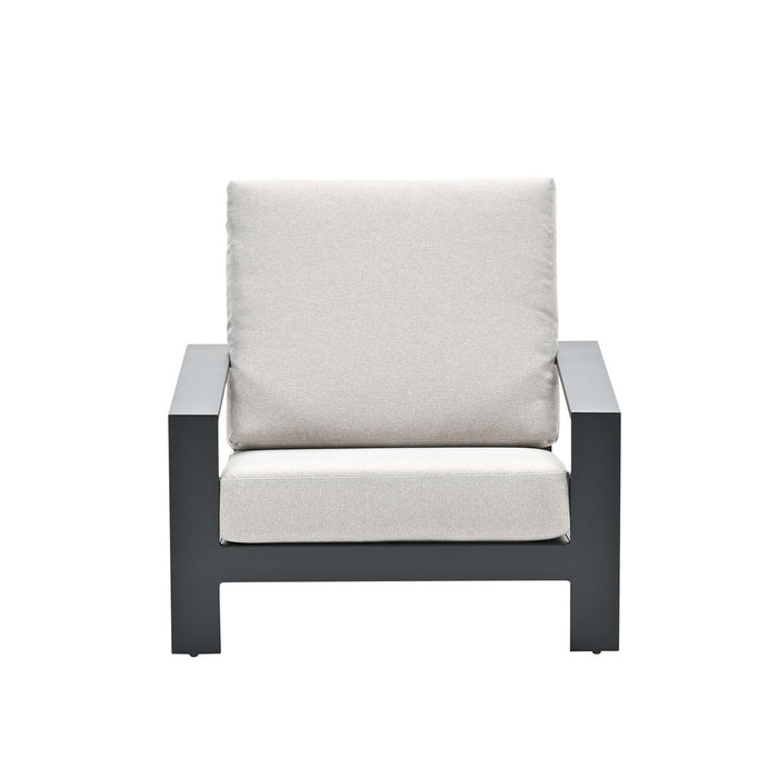 Lincoln lounge fauteuil - carbon black - desert sand
