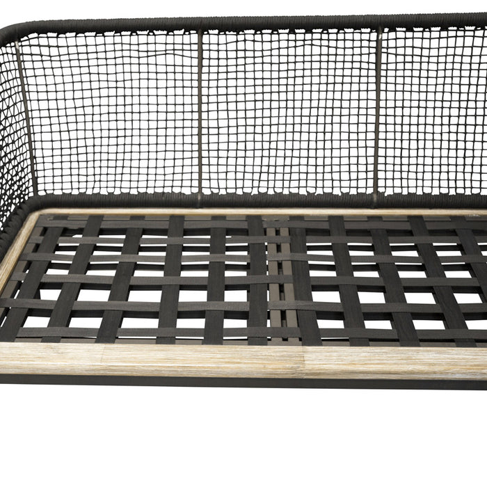 Fjôrd - Loungeset Zwart - Aluminium|Acaciahout - Andorra