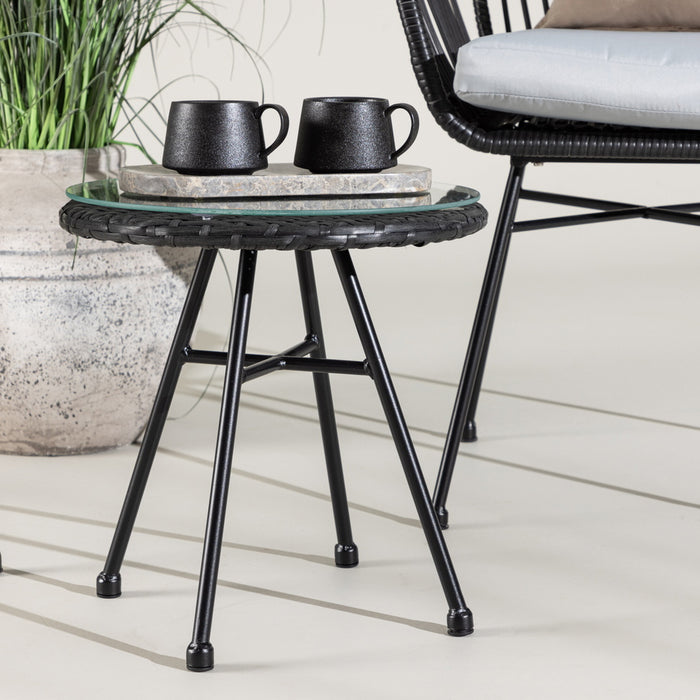 Fjôrd - Loungeset Zwart - Wicker - Viga