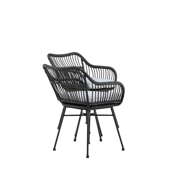 Fjôrd - Loungeset Zwart - Wicker - Viga