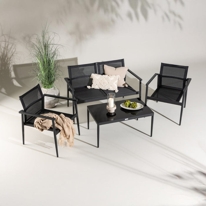 Fjôrd - Tuinset Zwart - Aluminium|Textiel - Break