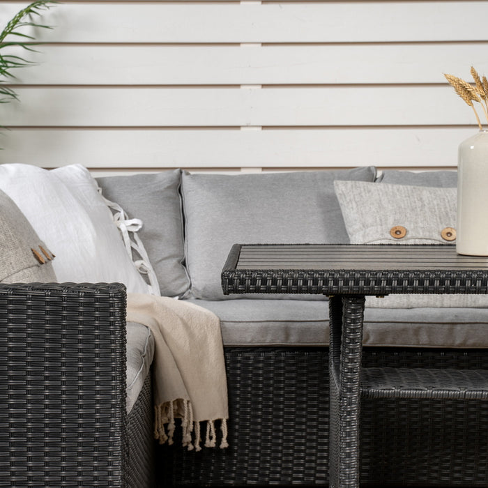 Fjôrd - Loungeset Zwart|Grijs - Brentwood