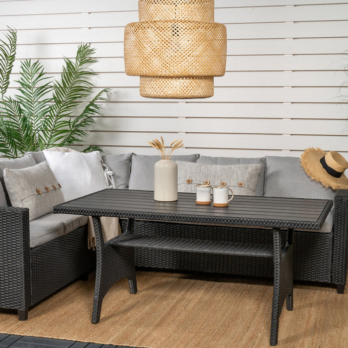 Fjôrd - Loungeset Zwart|Grijs - Brentwood