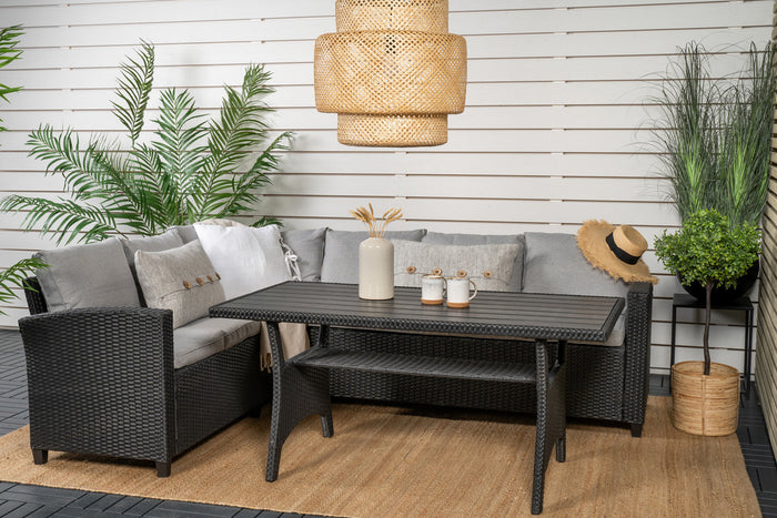 Fjôrd - Loungeset Zwart|Grijs - Brentwood