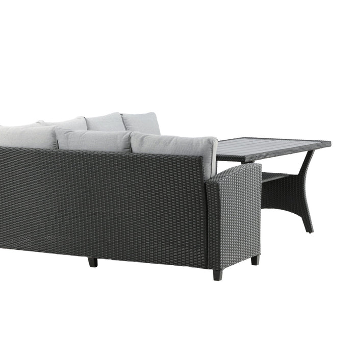 Fjôrd - Loungeset Zwart|Grijs - Brentwood