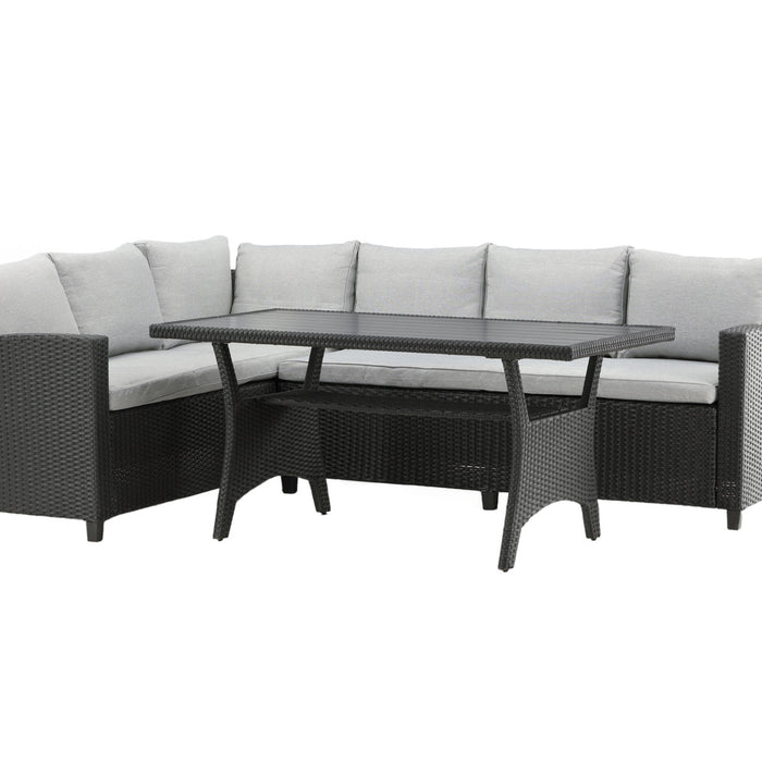 Fjôrd - Loungeset Zwart|Grijs - Brentwood
