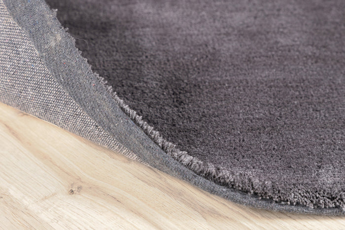 Fjôrd - Vloerkleed Donkergrijs - Ø200cm - Undra