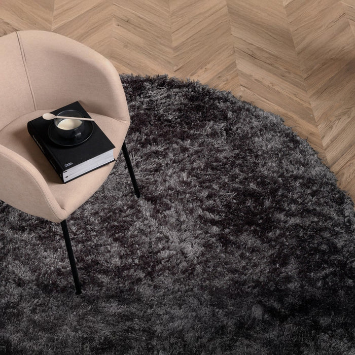 Fjôrd - Vloerkleed Donkergrijs - Ø200cm - Natta