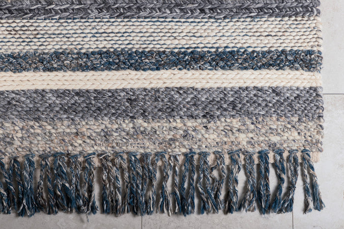 Fjôrd - Vloerkleed Blauw|Grijs - 200x300cm - Agra