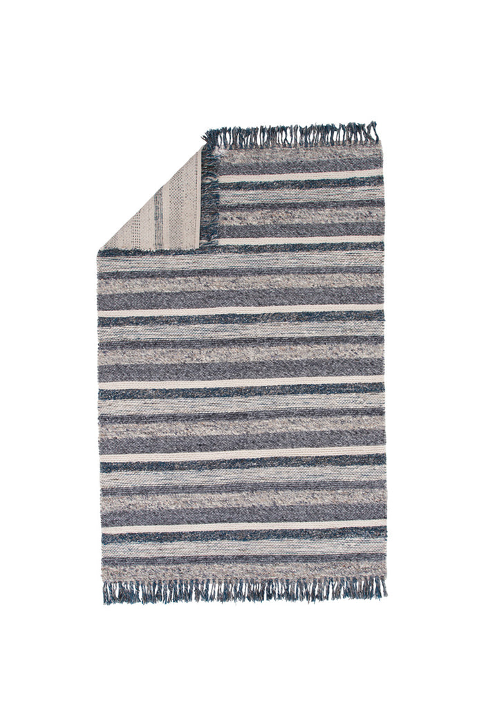 Fjôrd - Vloerkleed Blauw|Grijs - 200x300cm - Agra