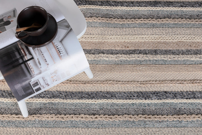 Fjôrd - Vloerkleed Beige|Blauw - 170x240cm - Gudha