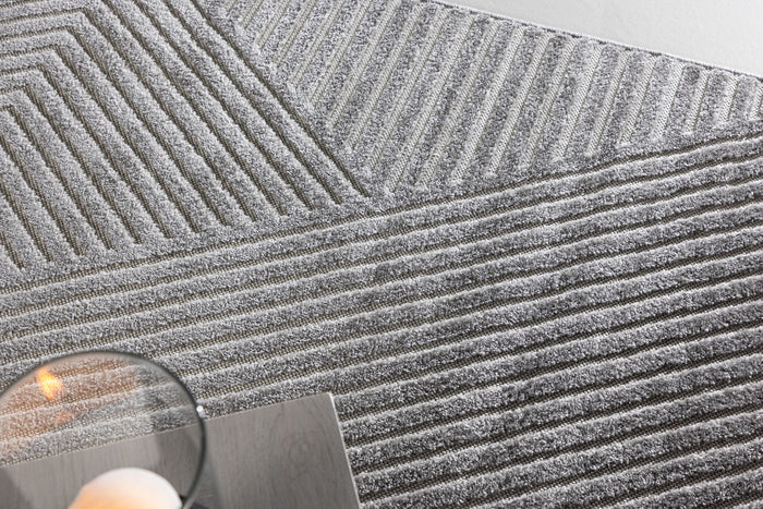 Fjôrd - Vloerkleed Grijs - 340x240cm - Aron