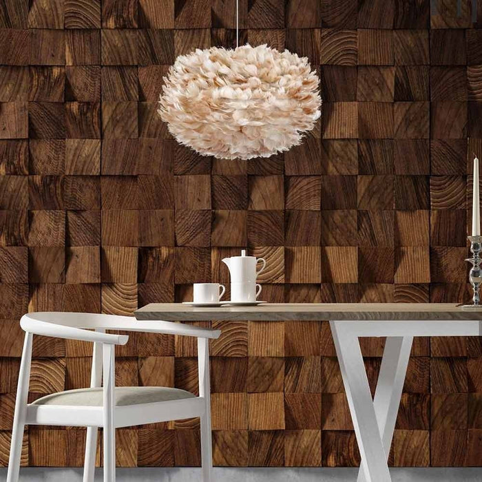 Umage Eos Mini hanglamp light brown - met koordset wit - Ø 35 cm