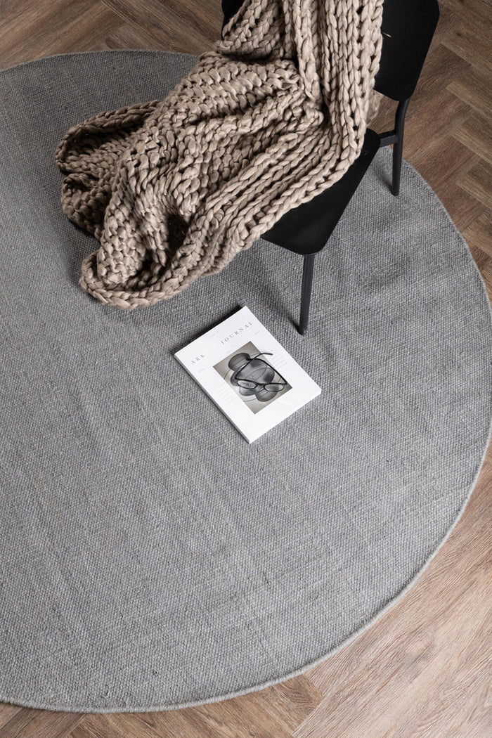 Fjôrd - Vloerkleed Lichtgrijs - Ø200cm - Jaipur