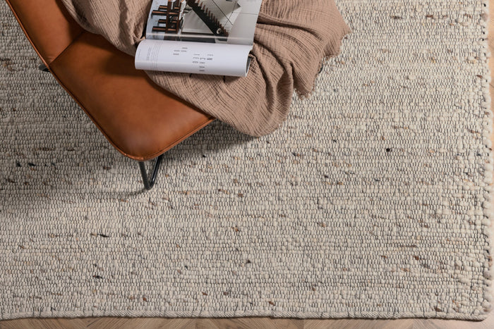 Fjôrd - Vloerkleed Wit|Beige - 230x160cm - Loump