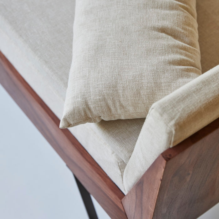 Tikamoon - Metric - Tweezitsbank in massief palissander en stof