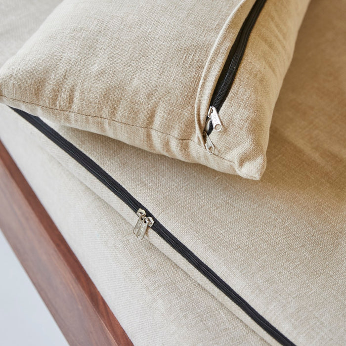 Tikamoon - Metric - Tweezitsbank in massief palissander en stof