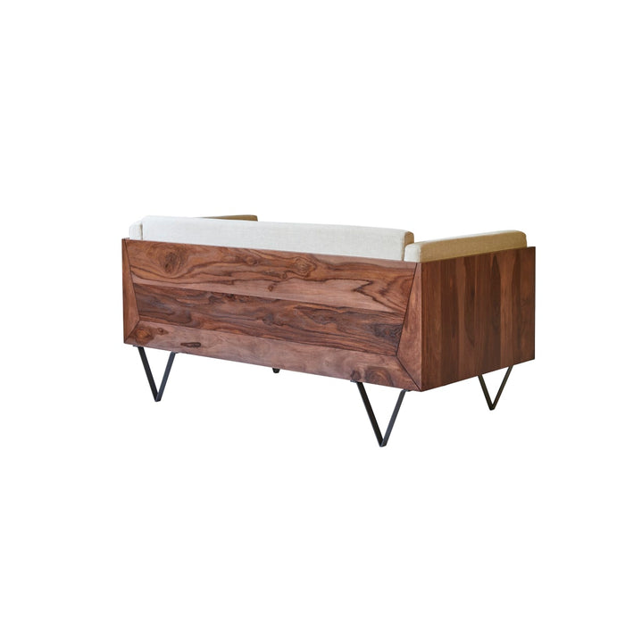 Tikamoon - Metric - Tweezitsbank in massief palissander en stof