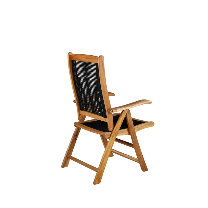 Fjôrd - Tuinstoel Zwart - Acaciahout - Peter - Set van 2