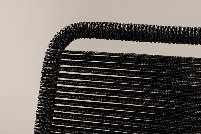 Fjôrd - Tuinstoel Zwart - Touw - Lindos - Set van 2