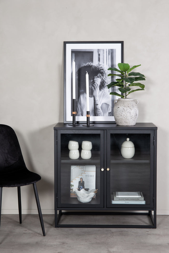 Fjôrd - Vitrinekastje Zwart - 85x85cm - Bakal