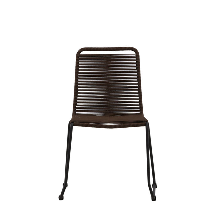 Fjôrd - Tuinstoel Bruin - Touw - Lindos - Set van 2