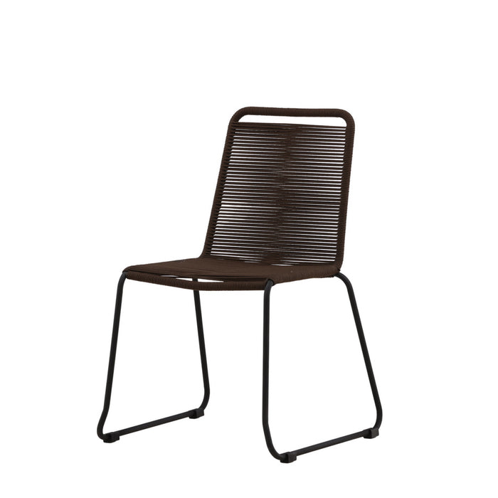 Fjôrd - Tuinstoel Bruin - Touw - Lindos - Set van 2