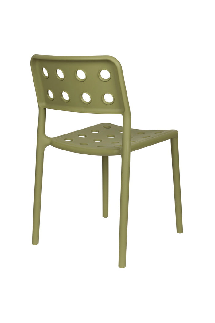 Giga Meubel - Tuinstoel Groen - 53x46x80cm - Serra - Set van 4