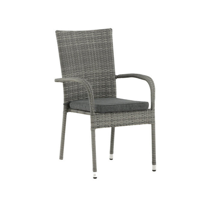 Fjôrd - Tuinstoel Grijs - Wicker - Anna - Set van 2
