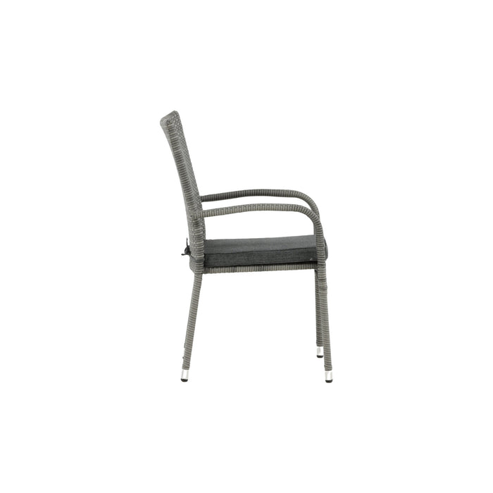 Fjôrd - Tuinstoel Grijs - Wicker - Anna - Set van 2