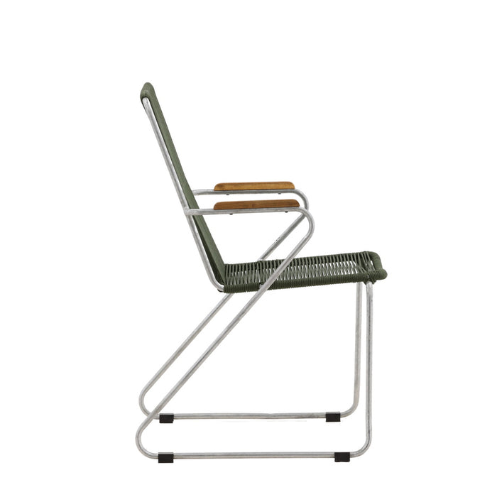 Fjôrd - Tuinstoel Groen - Touw - Bois - Set van 2