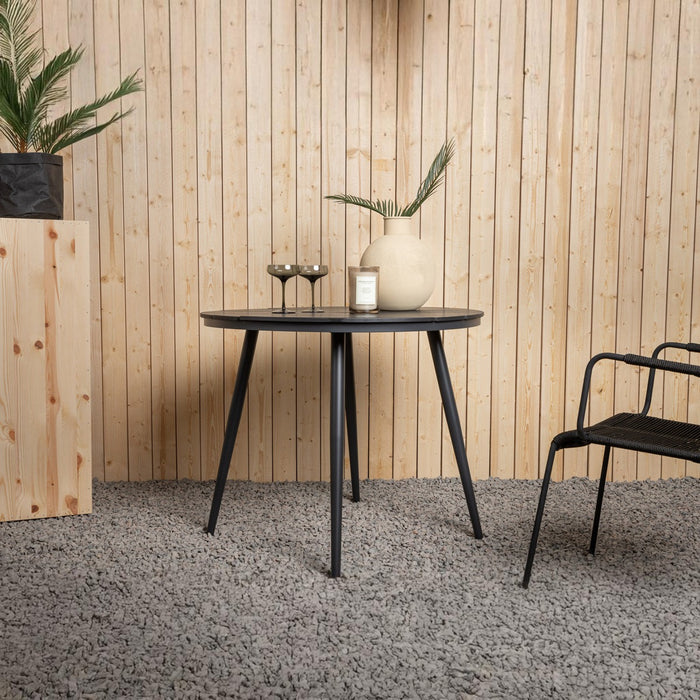 Fjôrd - Bistrotafel Zwart Ø90cm - Aluminium - Break